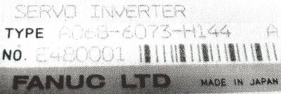 Fanuc A06B-6073-H144 label image