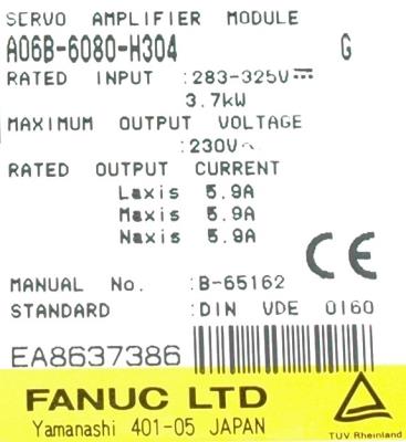 Fanuc A06B-6080-H304 label image