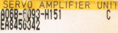 Fanuc A06B-6093-H151 label image