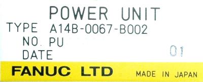 Fanuc A14B-0067-B002 label image