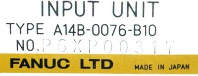 Fanuc A14B-0076-B10 label image