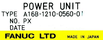 Fanuc A16B-1210-0560-01 label image