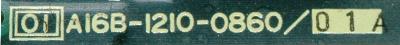 Fanuc A16B-1210-0860-01A label image