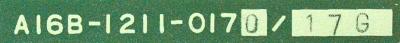 Fanuc A16B-1211-0170-17G label image