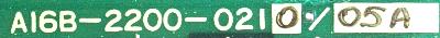 Fanuc A16B-2200-0210-05A label image