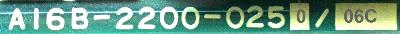 Fanuc A16B-2200-0250-06C label image
