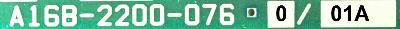 Fanuc A16B-2200-0760-01A label image