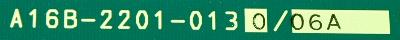 Fanuc A16B-2201-0130-06A label image