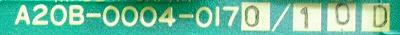 Fanuc A20B-0004-0170 label image