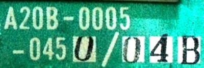 Fanuc A20B-0005-0450-04B label image