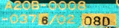 Fanuc A20B-0008-0376-0208D label image
