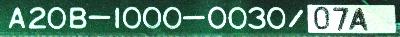 Fanuc A20B-1000-0030-07A label image