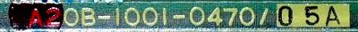 Fanuc A20B-1001-0470-05A label image