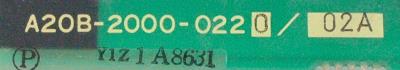 Fanuc A20B-2000-0220-02A label image