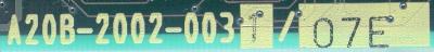 Fanuc A20B-2002-0031-07E label image