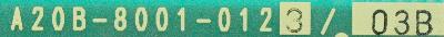 Fanuc A20B-8001-0123-03B label image
