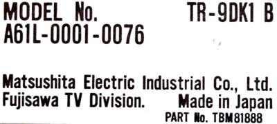 Fanuc A61L-0001-0076 label image