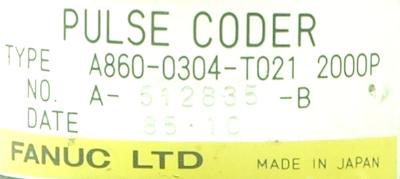 Fanuc A860-0304-T021 label image