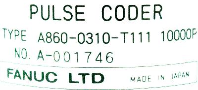 Fanuc A860-0310-T111 label image