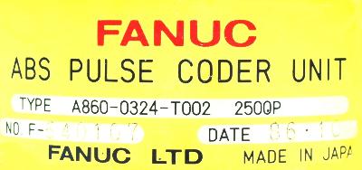 Fanuc A860-0324-T002 label image