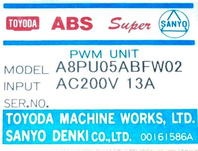 Sanyo Denki A8PU05ABFW02 label image
