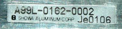 SHOWA Aluminum Corp A99L-0162-0002 label image