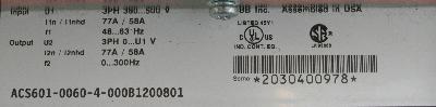 ABB ACS601-0060-4-000B1200801 label image