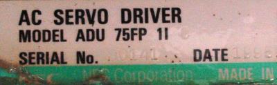 NEC ADU75FP1I label image