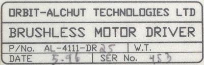 Orbit-Alchut Technologies AL-4111-DR25 label image