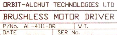 Orbit-Alchut Technologies AL-4111-DR50 label image