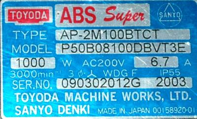 Toyoda AP-2M100BTCT label image