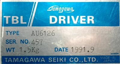 Tamagawa Seiki AU6126 label image
