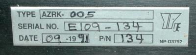 Yaskawa AZRK-005 label image