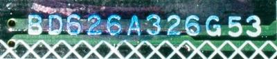 Mitsubishi BD626A326G53 label image