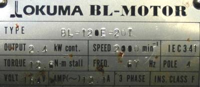 Okuma BL-120E-20T label image