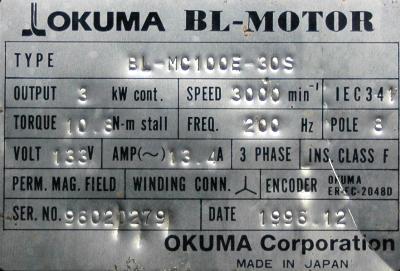 Okuma BL-MC100E-30S label image