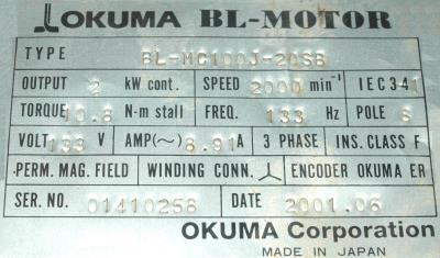 Okuma BL-MC100J-20SB label image