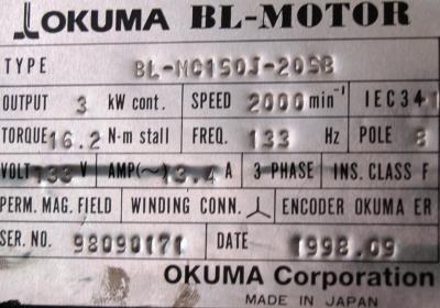 Okuma BL-MC150J-20SB label image