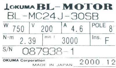 Okuma BL-MC24J-30SB label image