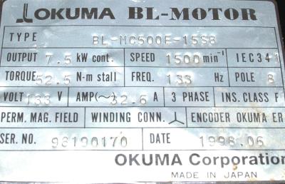 Okuma BL-MC500E-15SB label image