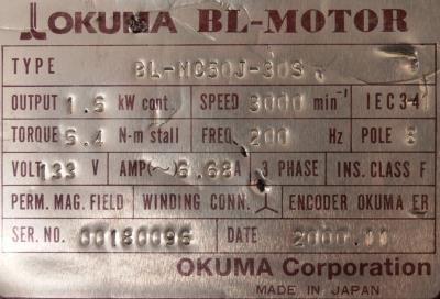 Okuma BL-MC50J-30S label image