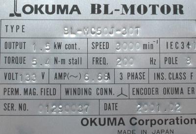 Okuma BL-MC50J-30T label image