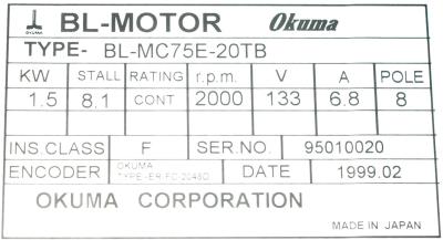Okuma BL-MC75E-20TB label image