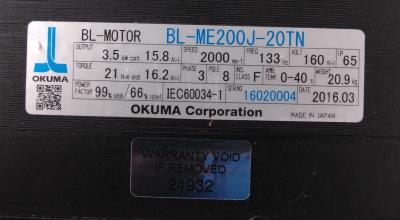 Okuma BL-ME200J-20TN-A label image