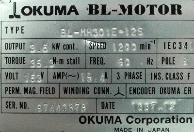 Okuma BL-MH301E-12S label image
