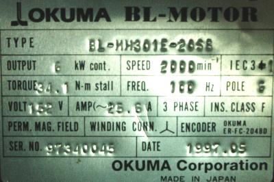Okuma BL-MH301E-20SB label image