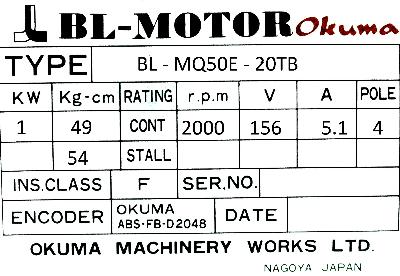 Okuma BL-MQ50E-20TB label image