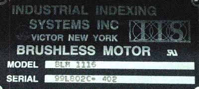 IIS-Industrial Indexing Systems, Inc BLM1116 label image