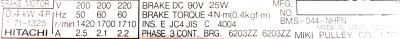 New Refurbished Exchange Repair  Hitachi, Ltd Motors-General Purpose BMS-044-NHFN-A-43 Precision Zone