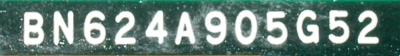 Mitsubishi BN624A905G52 label image
